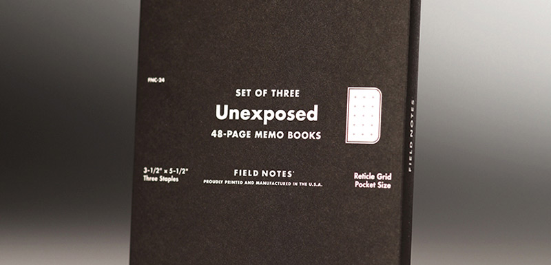 Field Notes Unexposed Notebooks