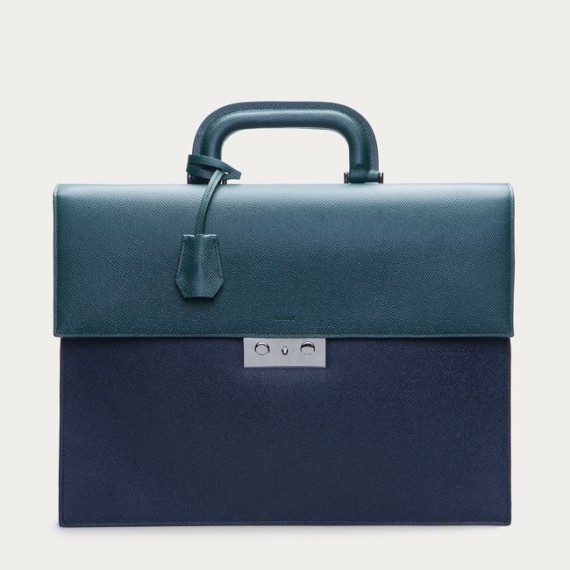 Bally Navado Bi-tonal Leather Briefcase - IMBOLDN