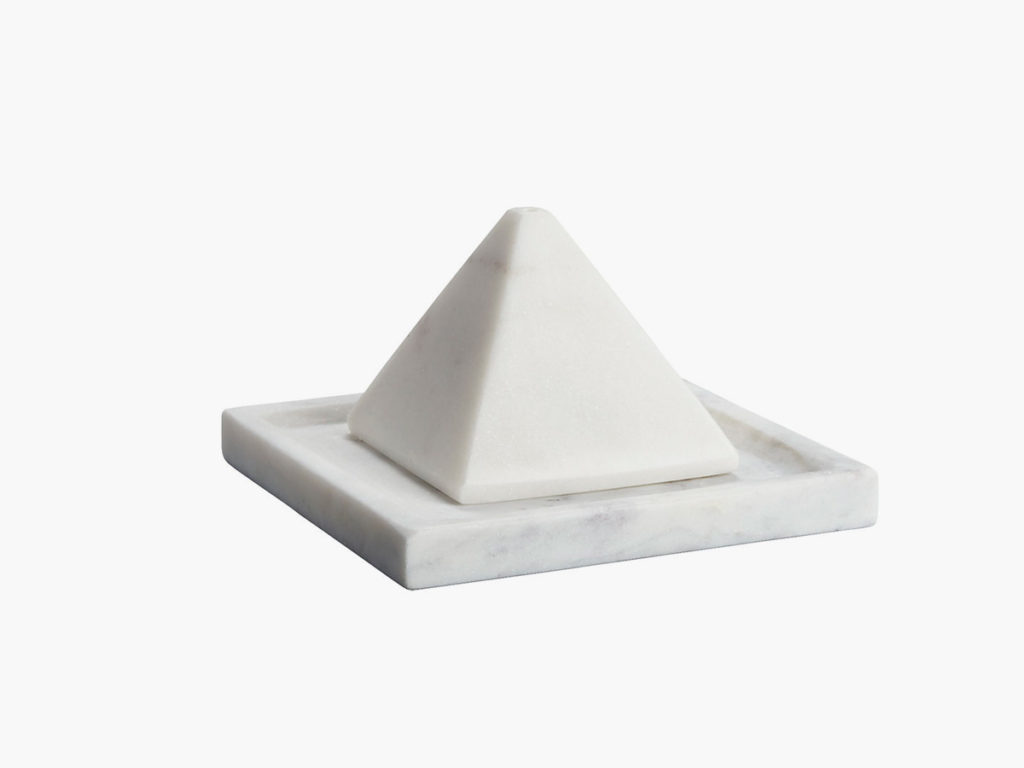 CB2 x SAIC pyramid incense burner with tray