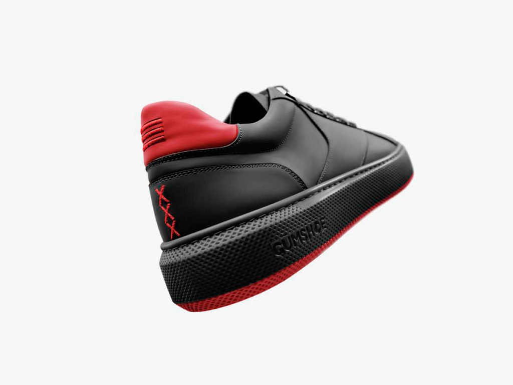 Pair Of Red Gumshoe. Teenage School Street Wear.side View Sneakers. Canvas  Shoes Royalty Free SVG, Cliparts, Vectors, and Stock Illustration. Image  195480528.