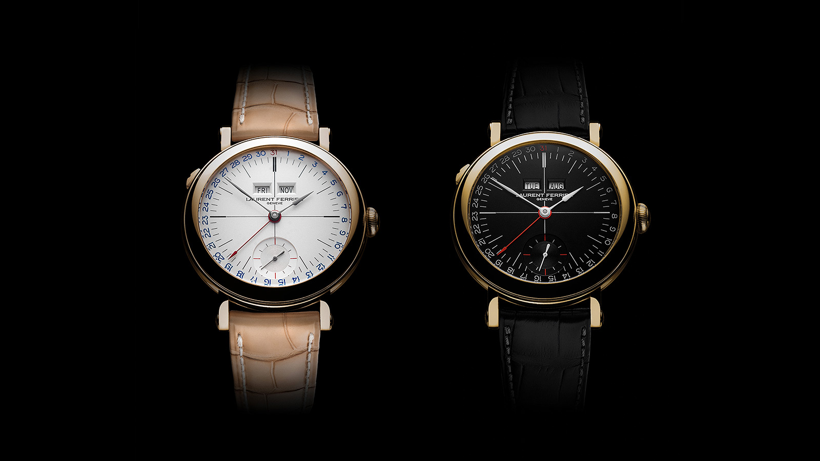 Laurent Ferrier Galet Annual Calendar School Piece Opaline Black ...