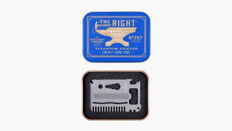 Gentlemens Hardware 15-in-1 Titanium Coated Stainless Steel Credit Card Pocket Multi Tool