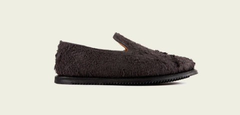 Viberg Slipper Smoke Rough Mohawk