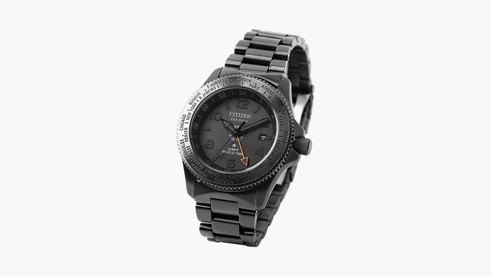 新しい到着 X 極美品【CITIZEN PORTER】GMT TIME WORLD 腕時計 ...