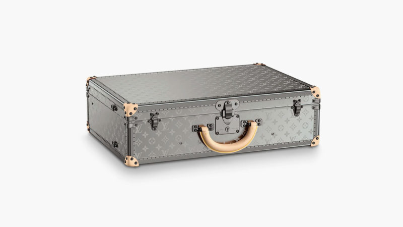 Louis Vuitton LV BISTEN 55 Black Leather Luggage Trunk Bag