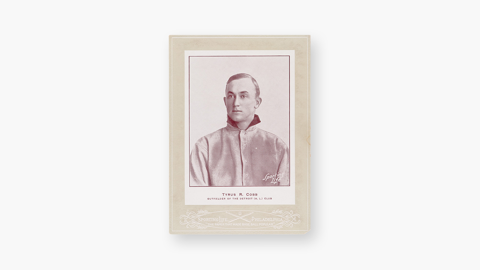 1902-1911 W600 Sporting Life Cabinet Ty Cobb Rookie Card