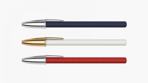 Pinel et Pinel Pen Pack BIC Blue , Blanc , Rouge Bull Leather