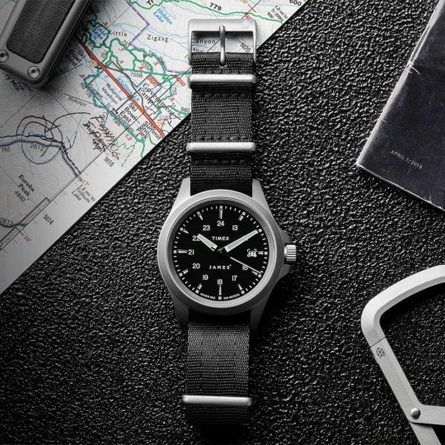 The James Brand x Timex Expedition North Titanium