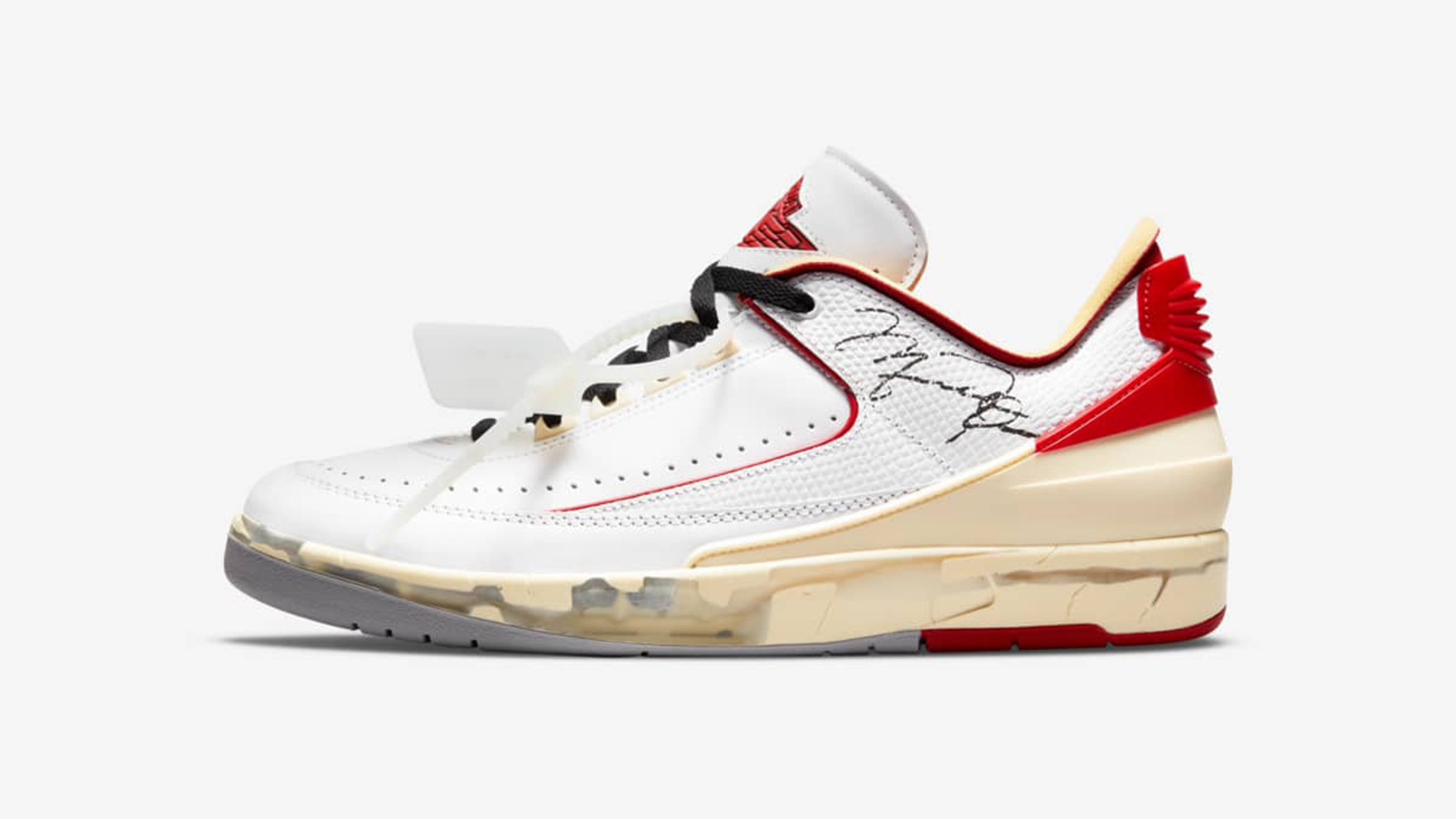 Air Jordan 2 Low x Off-White White and Varsity Red