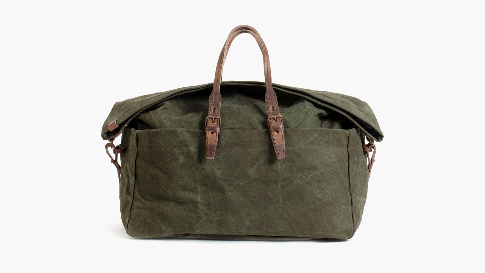 Bleu de Chauffe Canvas and Leather Travel Bag in khaki, a rugged French-made weekender featured in the best travel gifts guide.