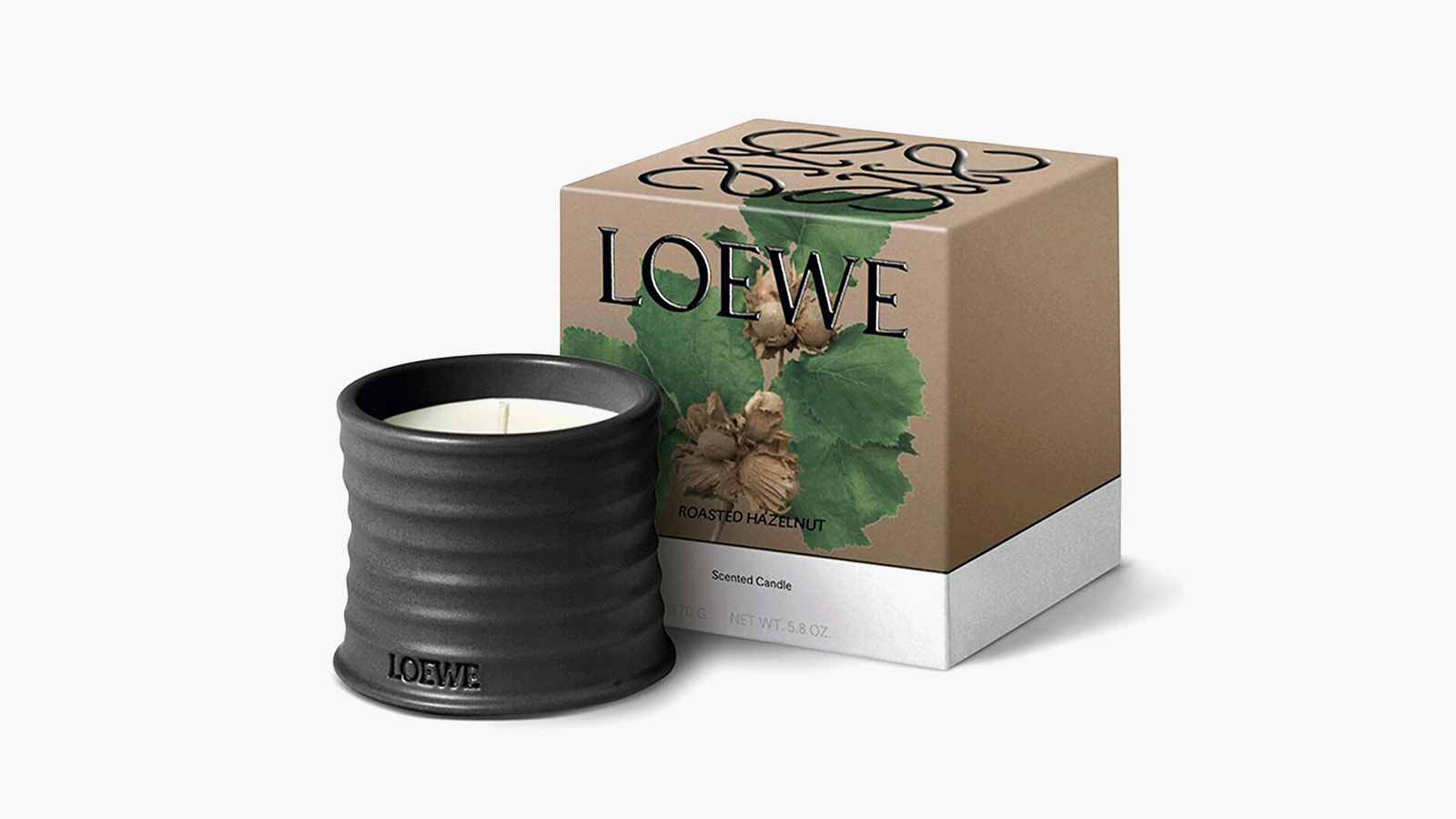 Loewe Roasted Hazelnut scented candle with ceramic holder, a premium pick for the Best Indoor Gifts for Men.