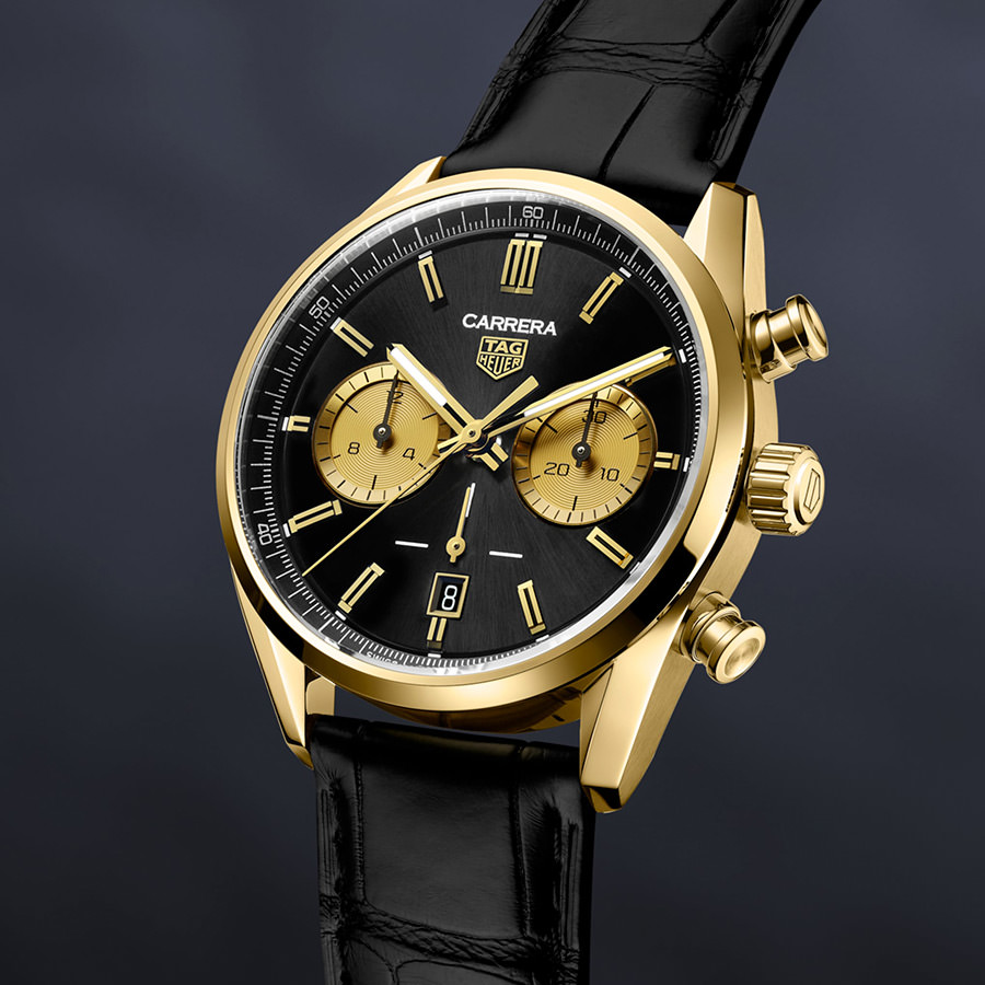 TAG Heuer Presents The Carrera 18K 3N Yellow Gold Chronograph - IMBOLDN
