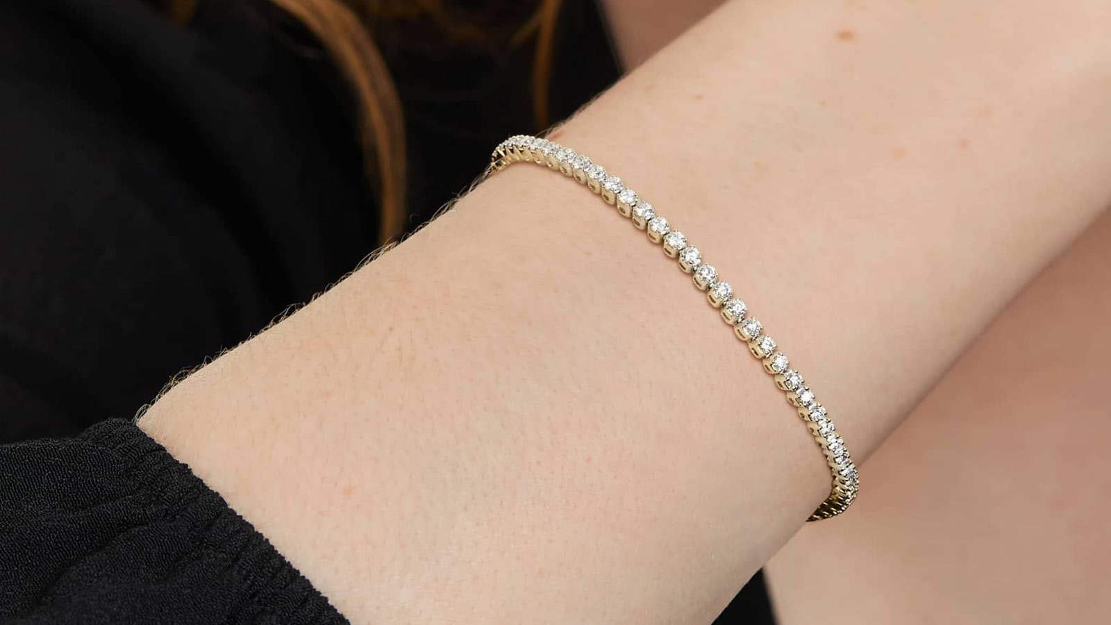 14k yellow gold lab-grown diamond tennis bracelet, a timeless jewelry piece among the best holiday gifts for women