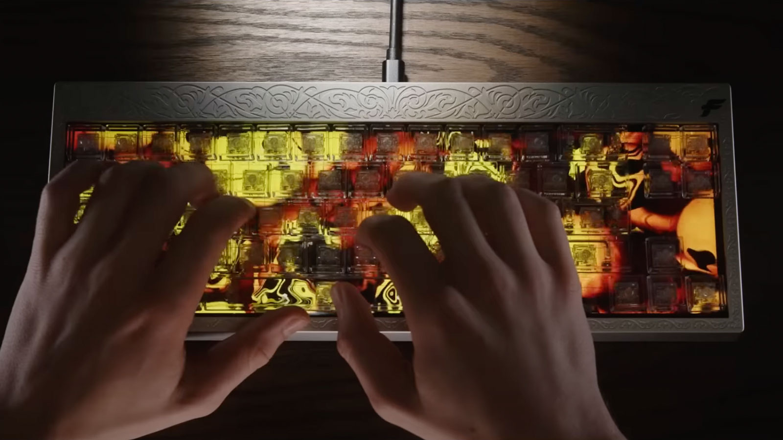 Finalmouse centerpiece a keyboard that boasts an animated display