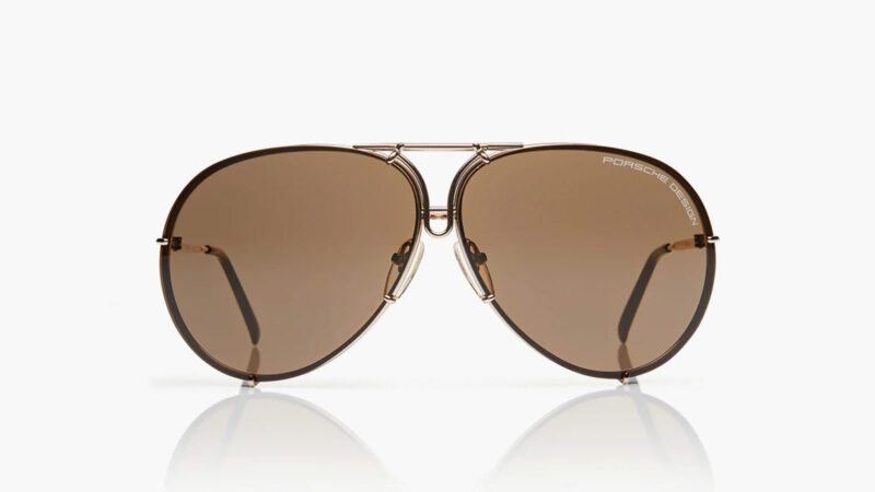 Porsche Design Brown Rectangular Unisex Sunglasses P8558 D 65 4046901712372  - Sunglasses - Jomashop