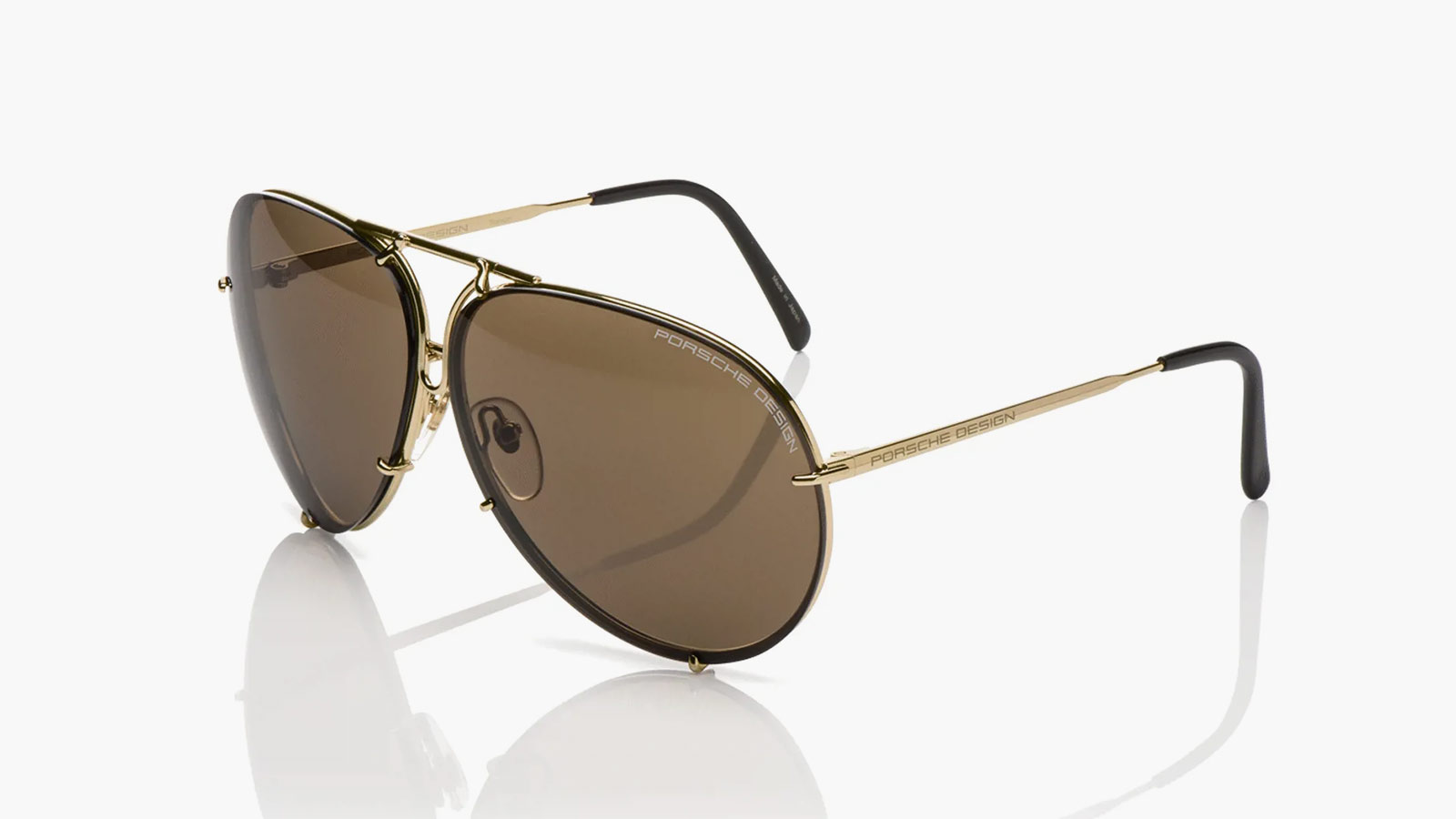 Porsche Design 8478 'Gold Edit' Aviator Sunglasses