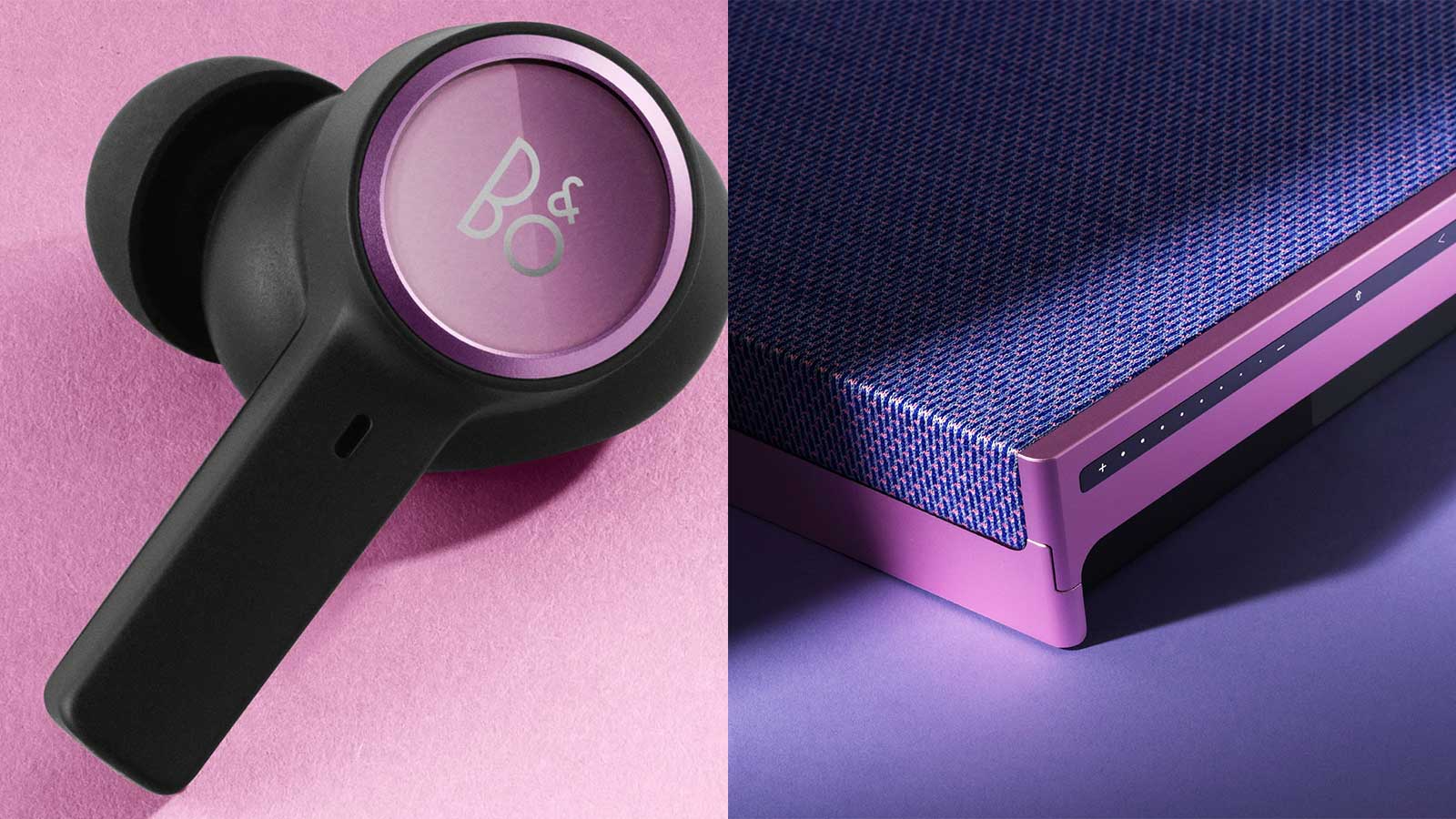 Beoplay EX Lilac Purple and Beosound Level Lilac Twilight
