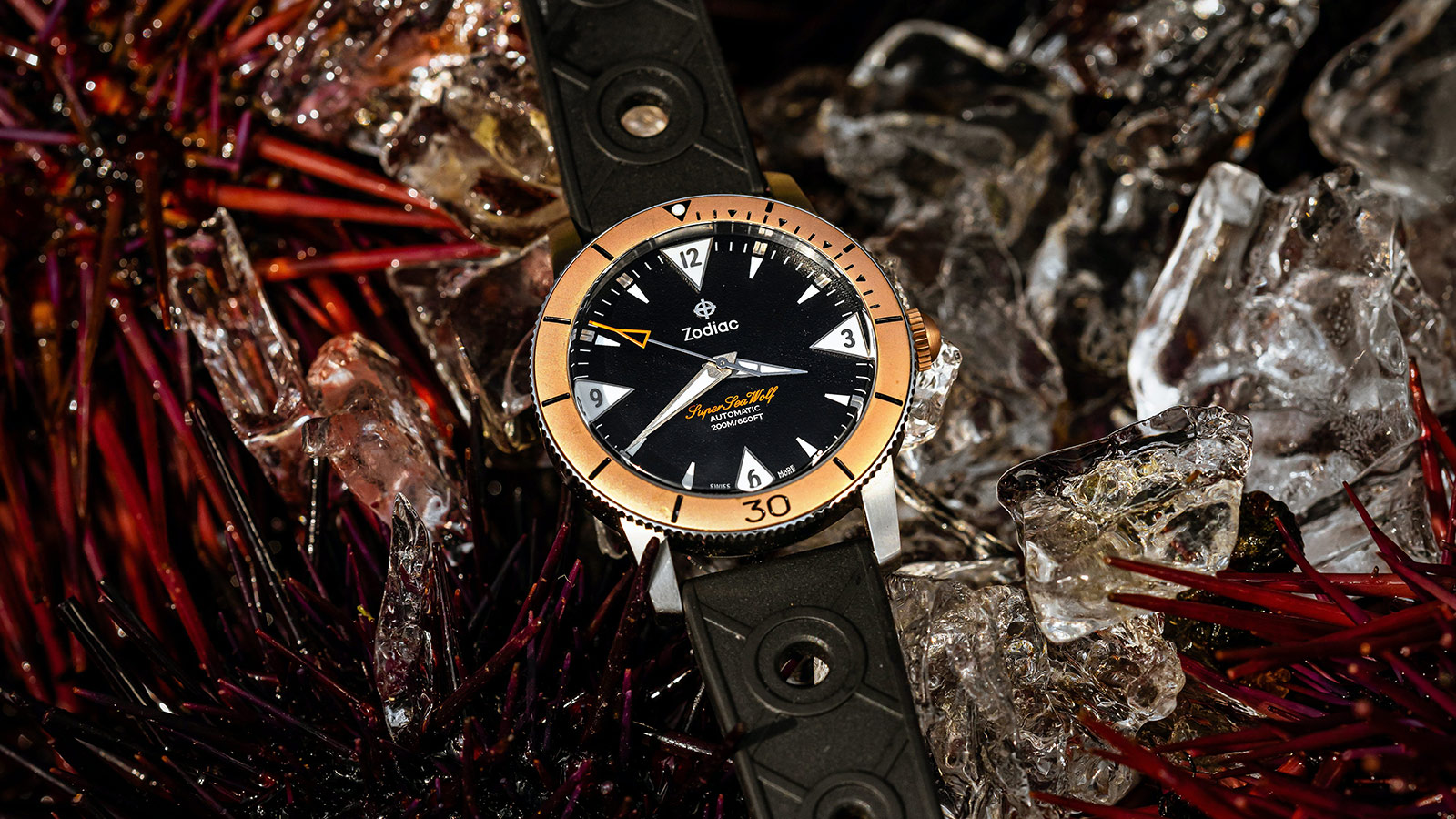 Huckberry x Zodiac Bronze Super Sea Wolf Dive Watch