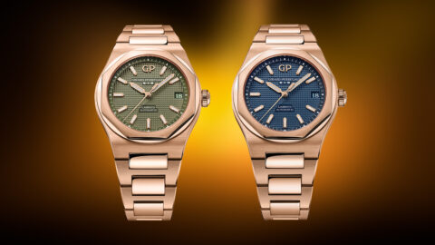 Girard Perregaux Laureato 42 mm Pink Gold Sage Green & Ultramarine Blue