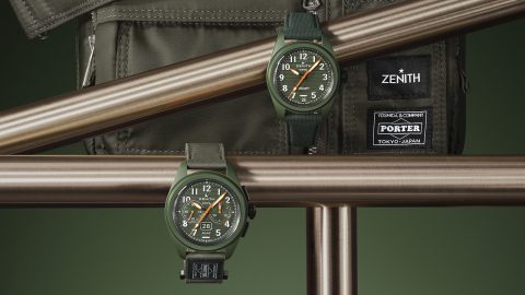 Zenith x Porter Pilot Collection in Khaki Ceramic