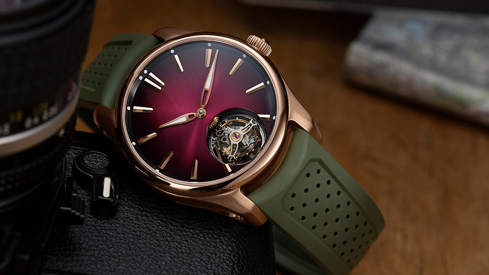 Discover The Stunning H. Moser & Cie. Pioneer Tourbillon Burgundy