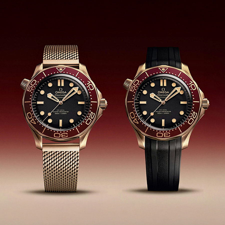 Omega Seamaster Diver 300M Bronze Gold Burgundy