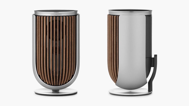 The Bang & Olufsen Beogram 3000c pairs with two Beolab 8 stereo speakers.