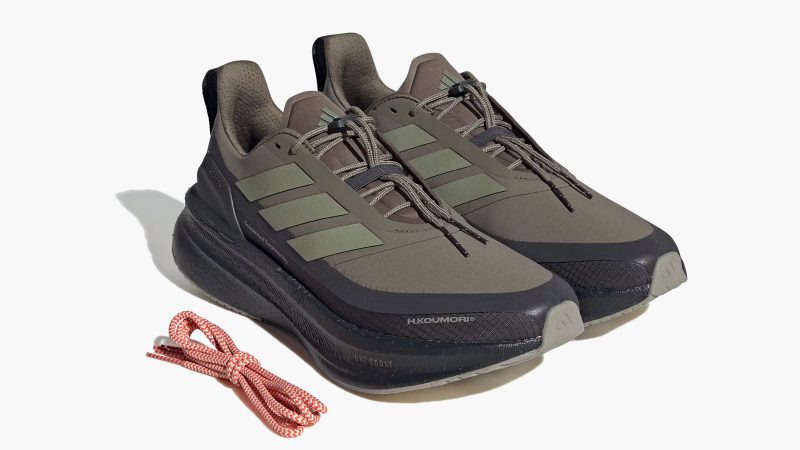 Adidas Ultraboost 5 H.Koumori offers a PRIMEKNIT upper, Light BOOST midsole, molded heel counter, and Continental outsole in collaboration with the Mexican streetwear label.