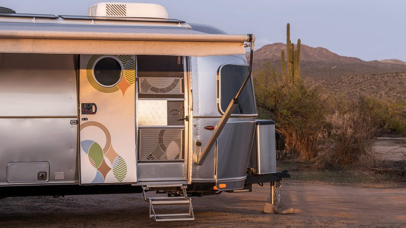 Airstream's Frank Lloyd Wright Limited Edition Travel Trailer marries iconic Prairie-style design with modern luxury.