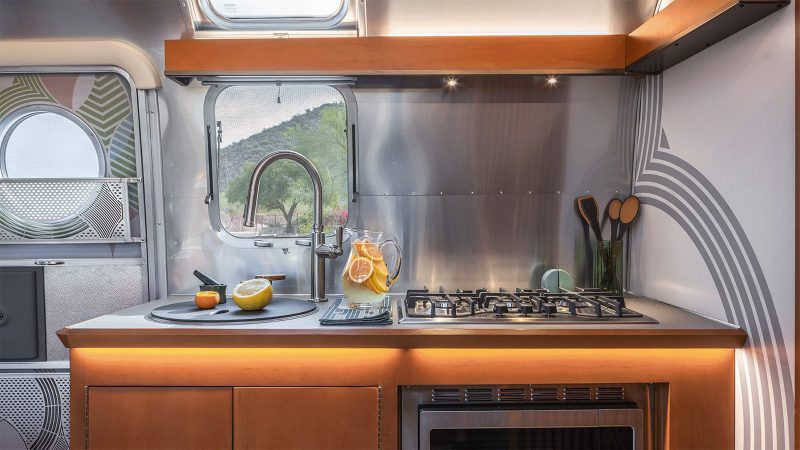 Airstream's Frank Lloyd Wright Limited Edition Travel Trailer marries iconic Prairie-style design with modern luxury.