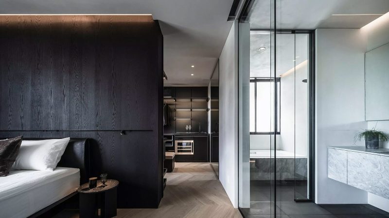 Aston Martin’s N°001 Minami Aoyama is a four-story Tokyo townhouse with vertical metal louvers and sculptural design by Aston Martin and VIBROA.