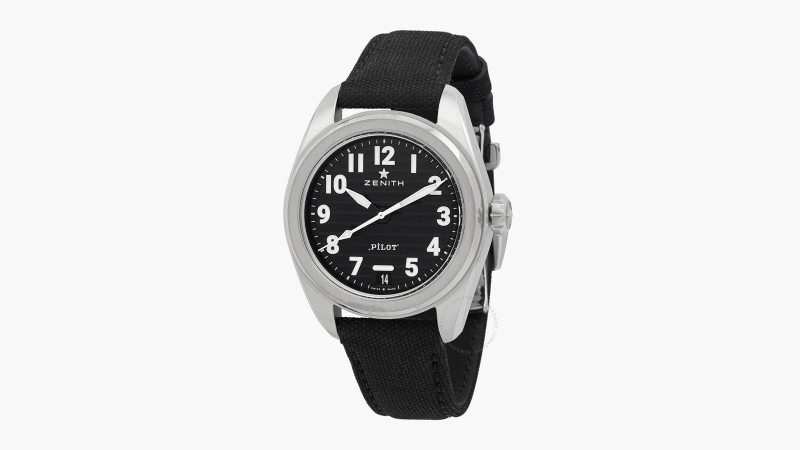 Zenith Pilot Automatic watch with sleek black dial, embodying minimalist aviation watch design.