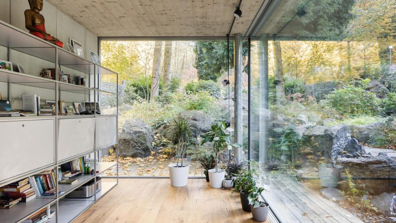 Banánka House is a serene, Y-shaped modern retreat in Slovakia.