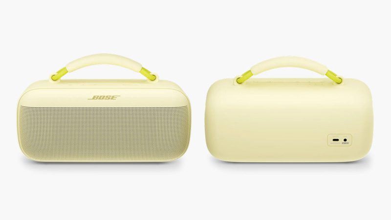 The Bose SoundLink Speaker Line in vibrant Citrus Yellow offers a bold, summery color and premium audio design.