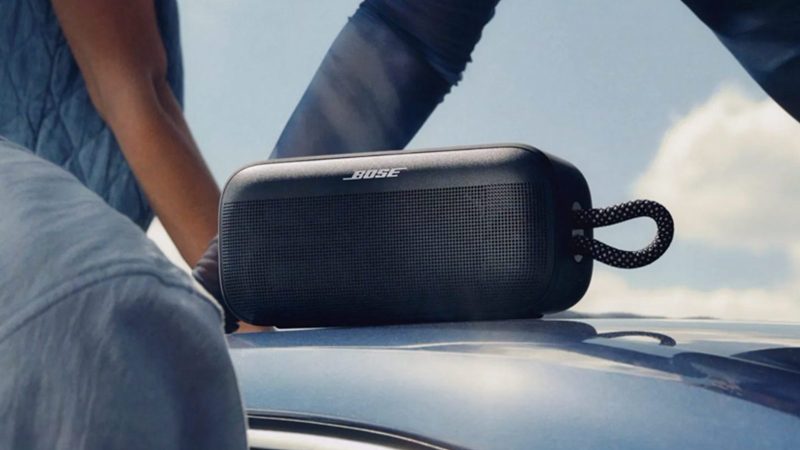 Bose's SoundLink Plus Portable Bluetooth Speaker boasts 360-degree audio, durable waterproof design, and a long battery life.