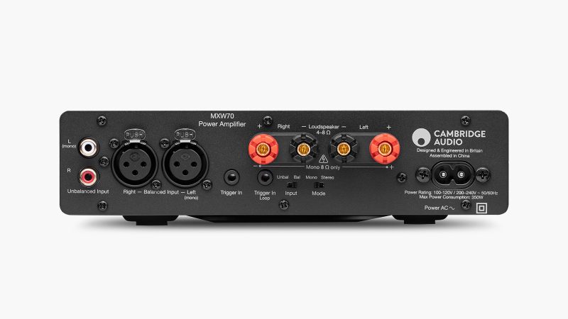 Cambridge Audio's MXW70 compact stereo amplifier boasts 70W Class AB power, Bluetooth 5.0 with aptX HD, and HDMI ARC input.