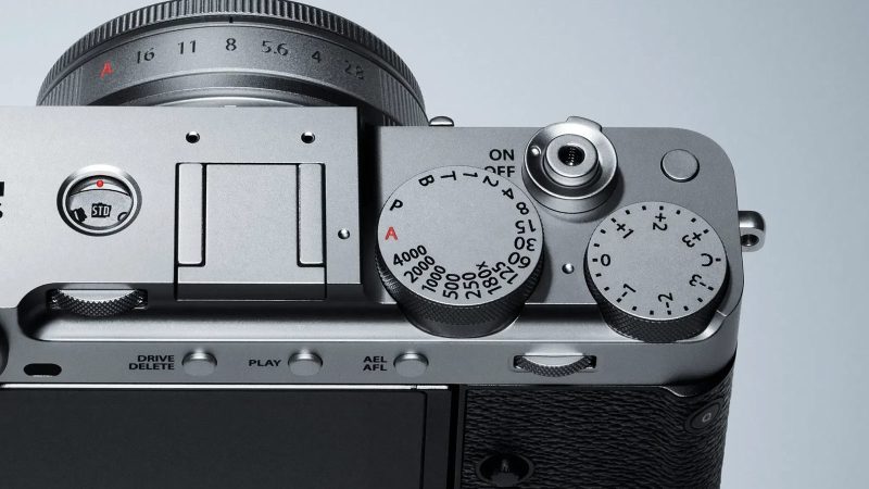 The Fujifilm X-E5 mirrorless camera boasts a 40.2MP sensor, retro design, and interchangeable lens system.