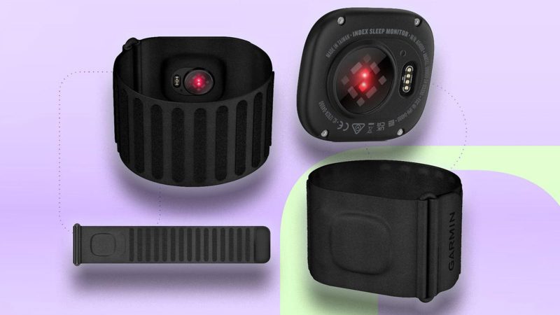 The sleek Garmin Index Sleep Monitor Band offers biometric sleep tracking and real-time recovery insights.