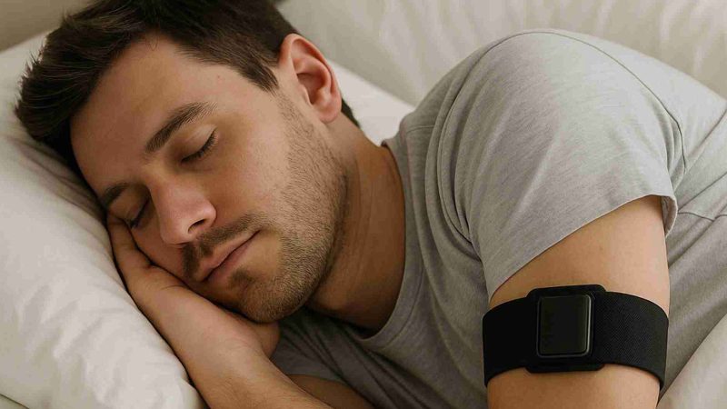 The sleek Garmin Index Sleep Monitor Band offers biometric sleep tracking and real-time recovery insights.