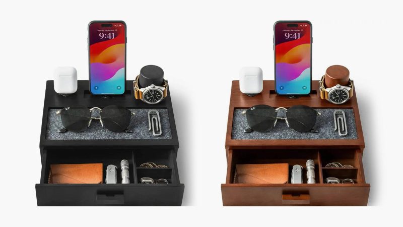 Holme & Hadfield's The Hub Nightstand Organizer is designed to streamline your nightly routine.
