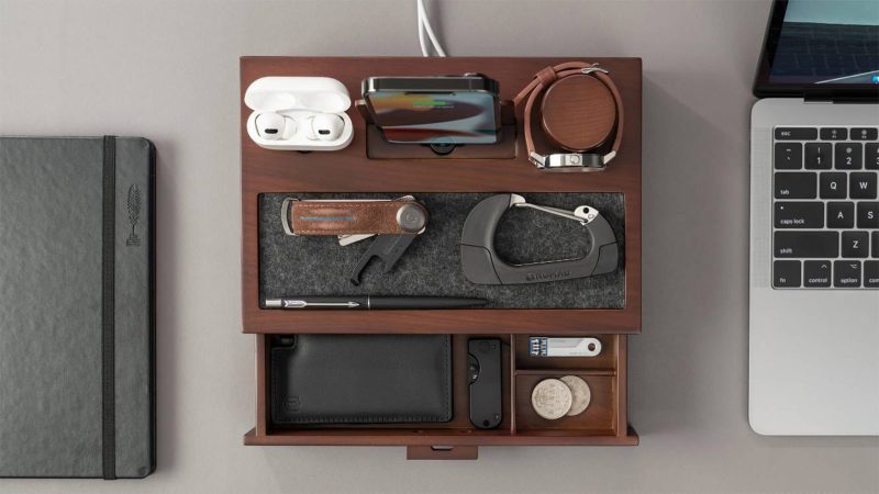 Holme & Hadfield's The Hub Nightstand Organizer is designed to streamline your nightly routine.