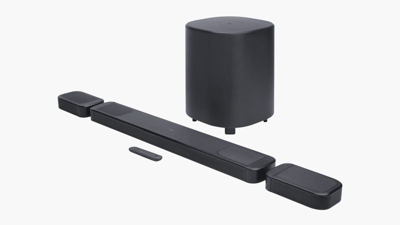 JBL's Bar 1000 MK2 soundbar delivers 960W of Dolby Atmos power and boasts detachable surround speakers.