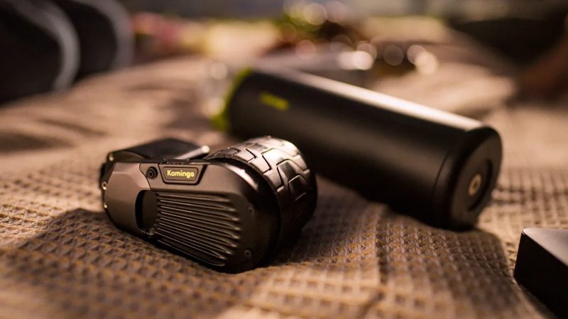 The Kamingo e-Bike Converter kit attaches to the rear wheel via handlebar control and features a bottle-shaped battery, making it ideal for commuter bicycles.