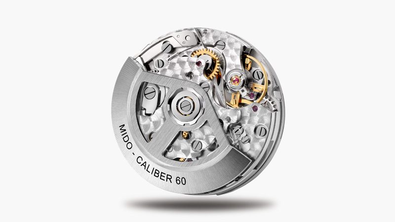 MIDO's Multifort Skeleton Chronograph sports a skeletonized dial and a 60-hour power reserve.
