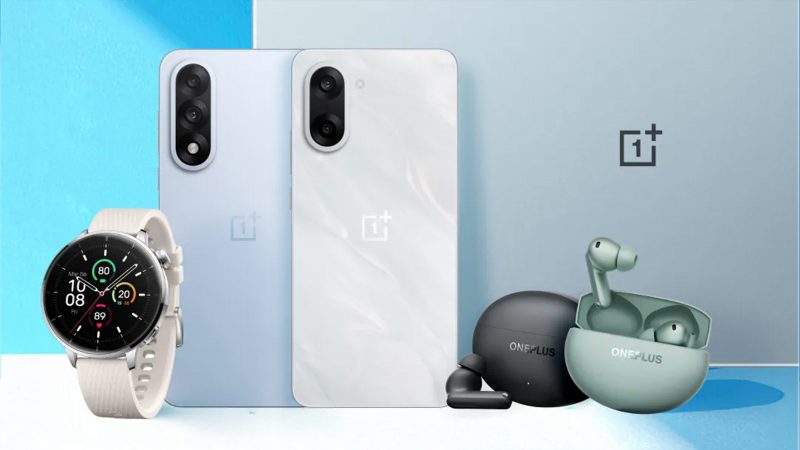 OnePlus reveals the Nord 5 smartphone with Snapdragon 8S Gen 3 chip, alongside Pad Lite tablet, OnePlus Watch 3, and Buds 4 earbuds.