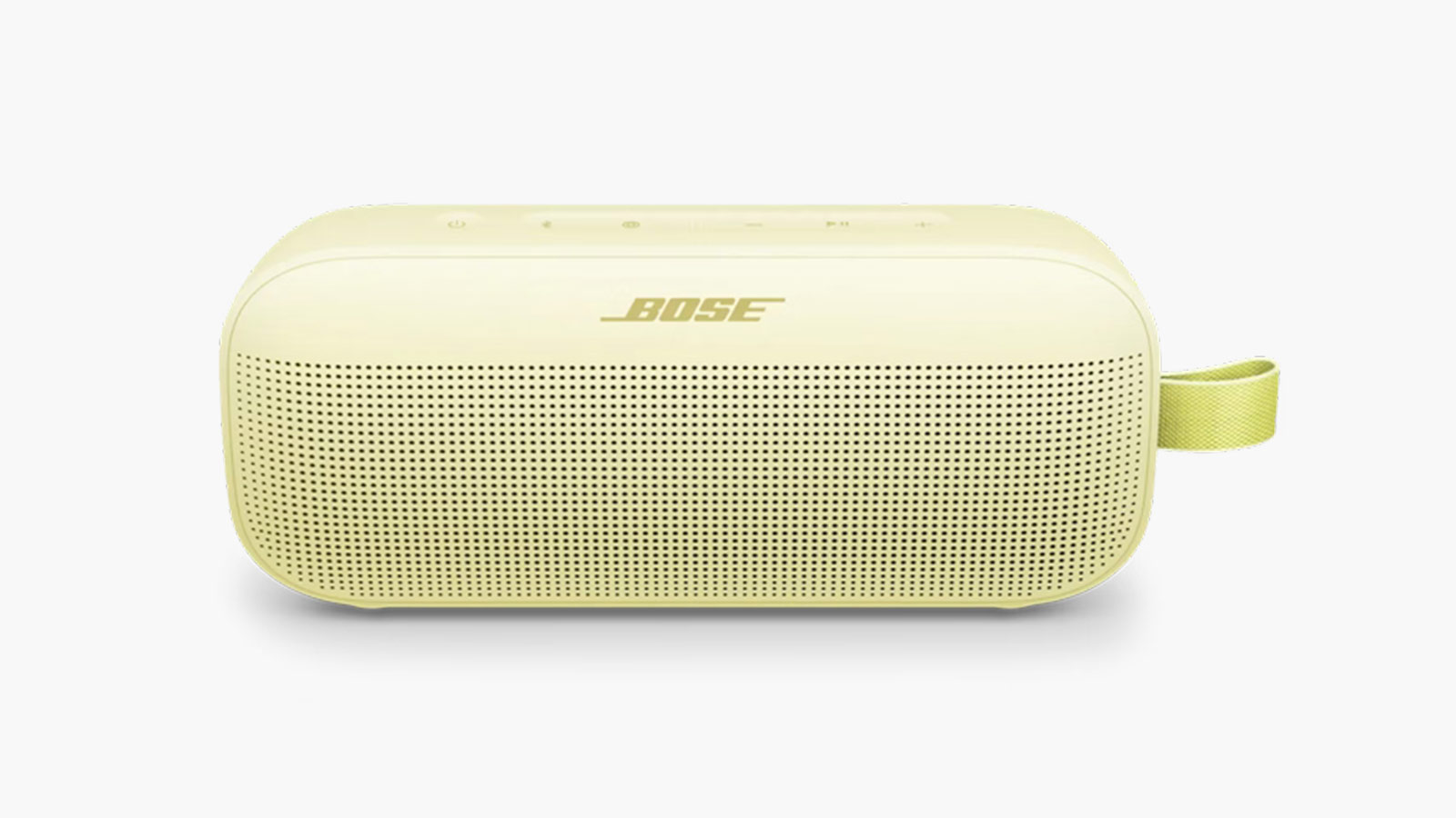 Bose SoundLink Flex portable Bluetooth speaker in yellow, compact option for best outdoor speakers 2025.