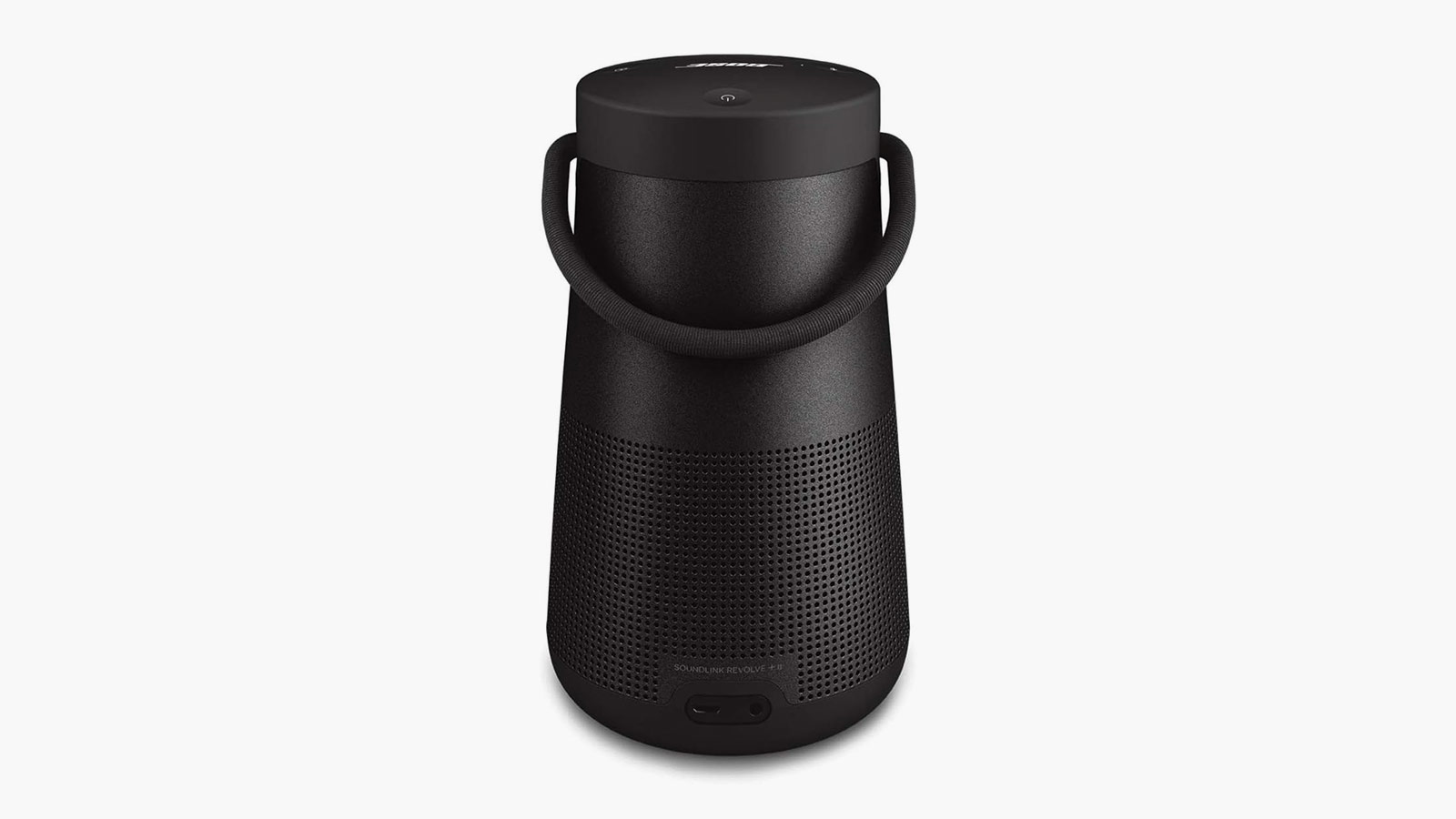 Bose SoundLink Revolve+ II black portable speaker with handle, reliable pick for best outdoor speakers 2025.