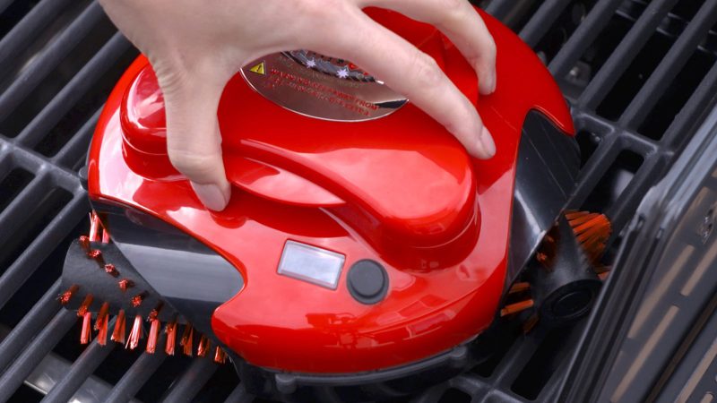 The Red Grillbot & Case Bundle is a smart, hands-free solution that automatically scrubs grills clean.