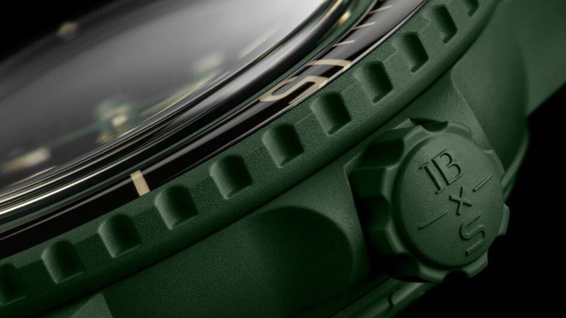 The Swatch x Blancpain Green Abyss is a $400 mechanical dive watch.