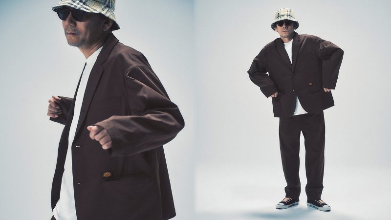 The TRIPSTER × Dickies Suit is made from 100% polyester.